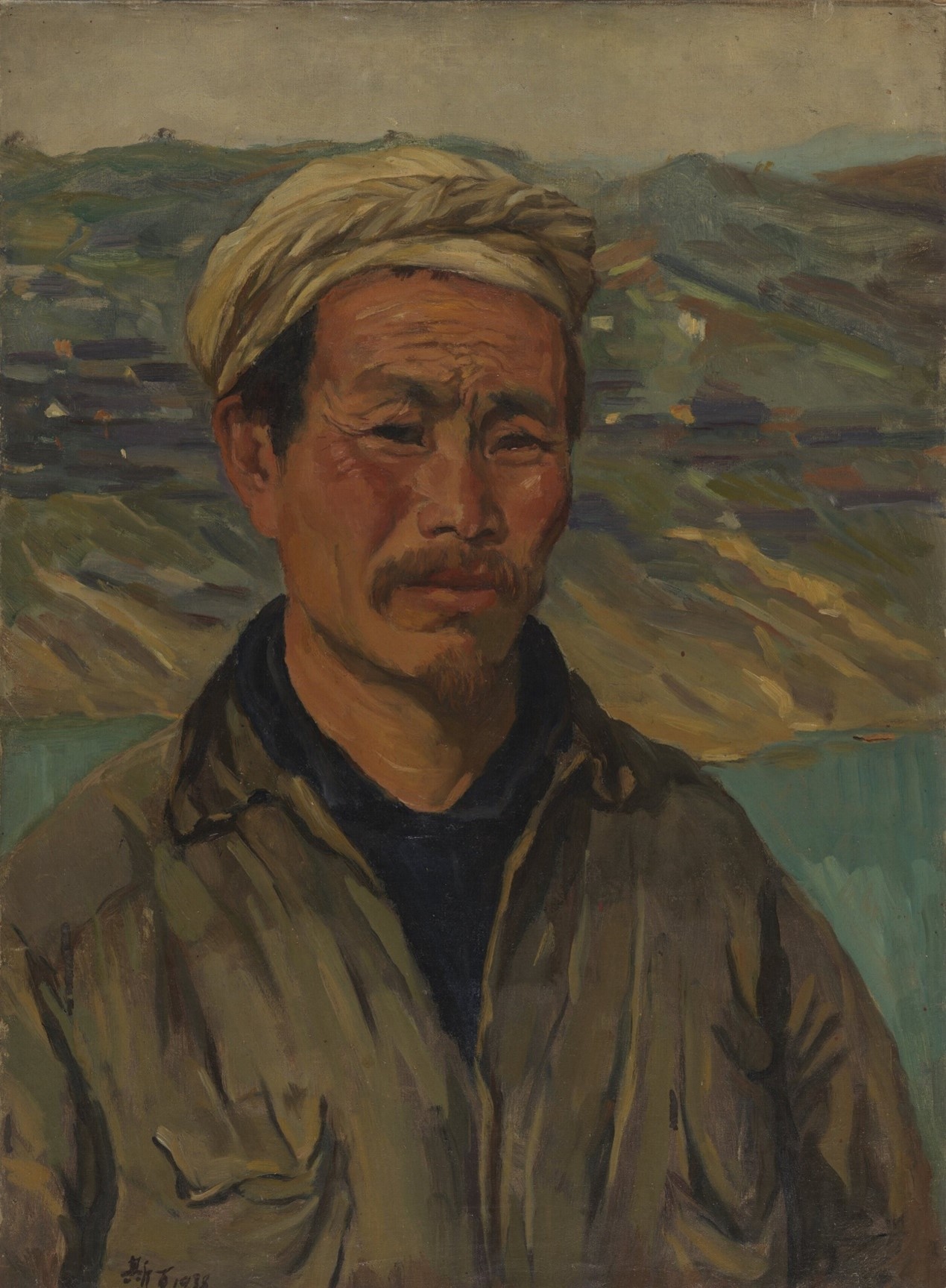 <h2>农民肖像</h2><p>作者：吕斯百（1905-1973）</p><p>创作年代：1938年</p><p>规格：71.5cm×52.5cm</p><p>品类：油画</p>